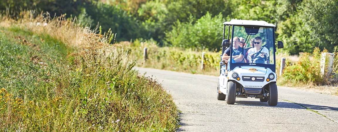 Met een eco-golfwagentje op stap door wijngaarden